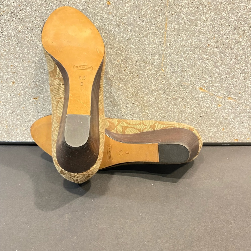 Coach Women's Brown and Tan Wedge Heels - Picture 7 of 11